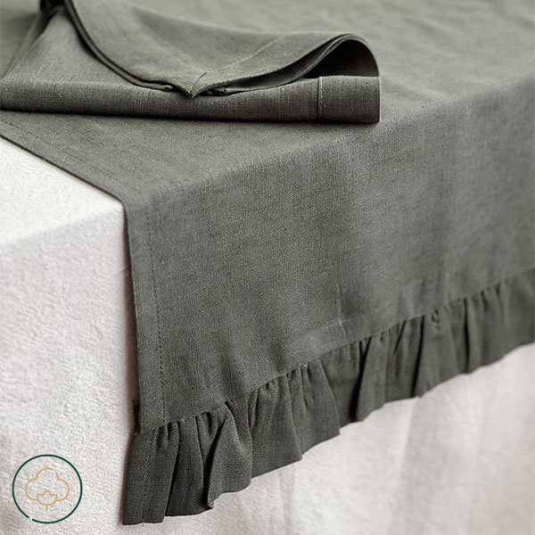 رانر سبز لینن چین دار