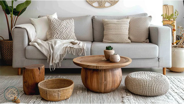 ست کردن مبل طوسی با کوسن